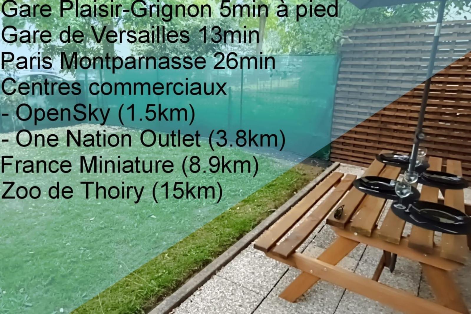 Detente & Jardin By Beds4Wanderlust - Charmant T2 Avec Jardin - Gare Plaisir-Grignon, Versailles 20Km Εξωτερικό φωτογραφία